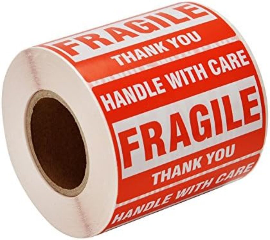 1711084505 51Ydbz71EoL. AC [1 Roll, 500 Labels] 2" x 3" Fragile Stickers Handle with Care Warning Packing/Shipping Labels - Permanent Adhesive Edu Expertise Hub eBay