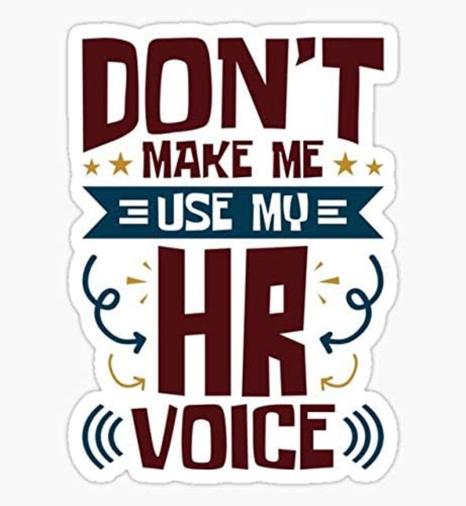 512qVGhzuL. AC Human Resources Don't Make Me Use My HR Voice - Sticker Graphic - Auto, Wall, Laptop, Cell, Truck Sticker for Windows, Cars, Trucks Edu Expertise Hub Human Resources