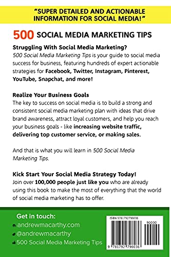 500 Social Media Marketing Tips: Essential Advice, Hints and Strategy for Business: Facebook, Twitter, Instagram, Pinterest, LinkedIn, YouTube, Snapchat, and More! Edu Expertise Hub Social media