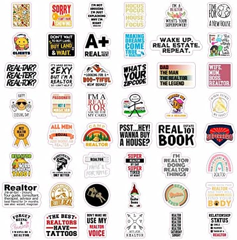 61SLTD+cNVL. AC BulbaCraft 100 Pcs Funny Realtor Stickers, Real Estate Stickers, Funny Realtor Gifts for Women Agent, Real Estate Agent Gifts fo Women & Men Edu Expertise Hub Real Estate