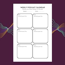 Weekly Podcast Planner, Weekly planner