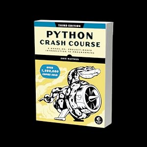 Python Crash Course on a black background.