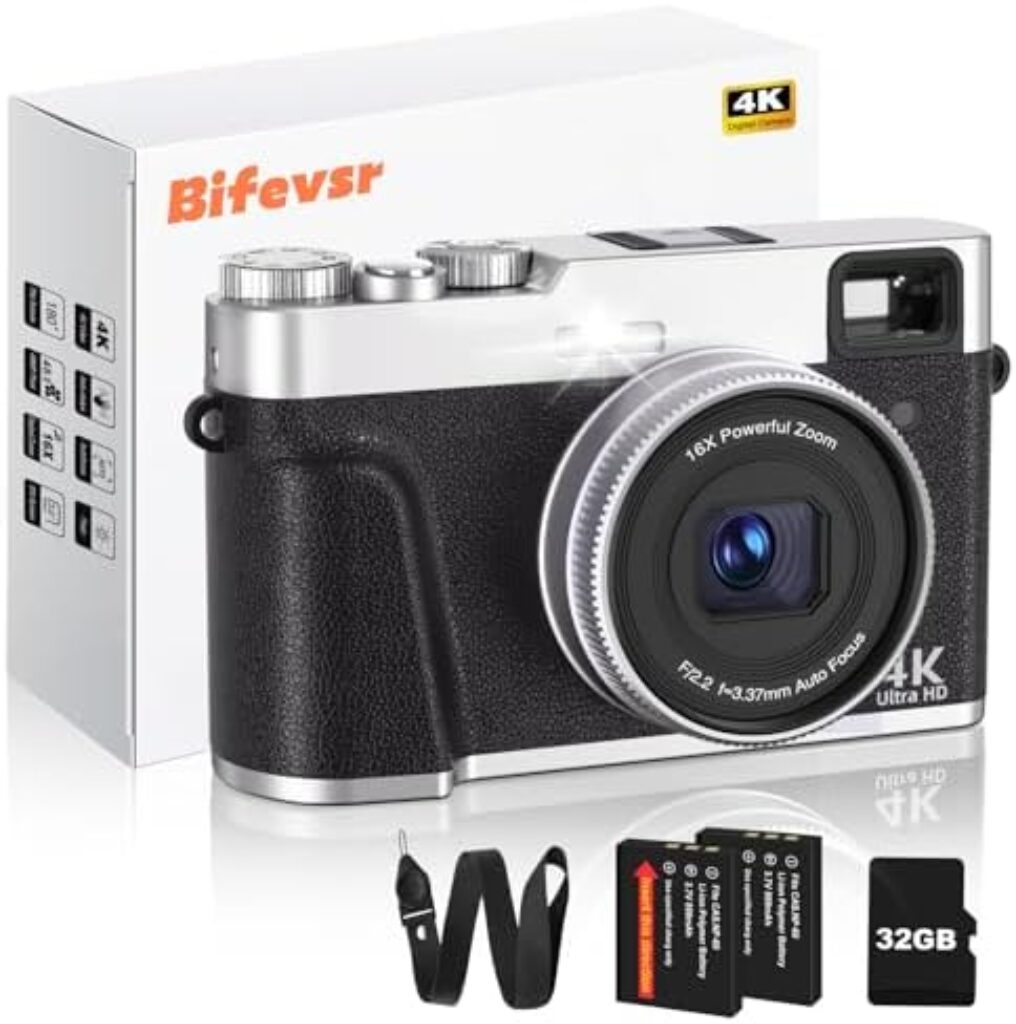 1712828909 41RwJsrQwNL. AC 4K Digital Camera with SD Card, 48MP Vlogging Camera with Viewfinder Flash Dial, Camera for Photography and Video Autofocus, Portable Travel Camera, 16X Zoom Anti-Shake Small Digital Camera Edu Expertise Hub Digital Audio Video & Photography