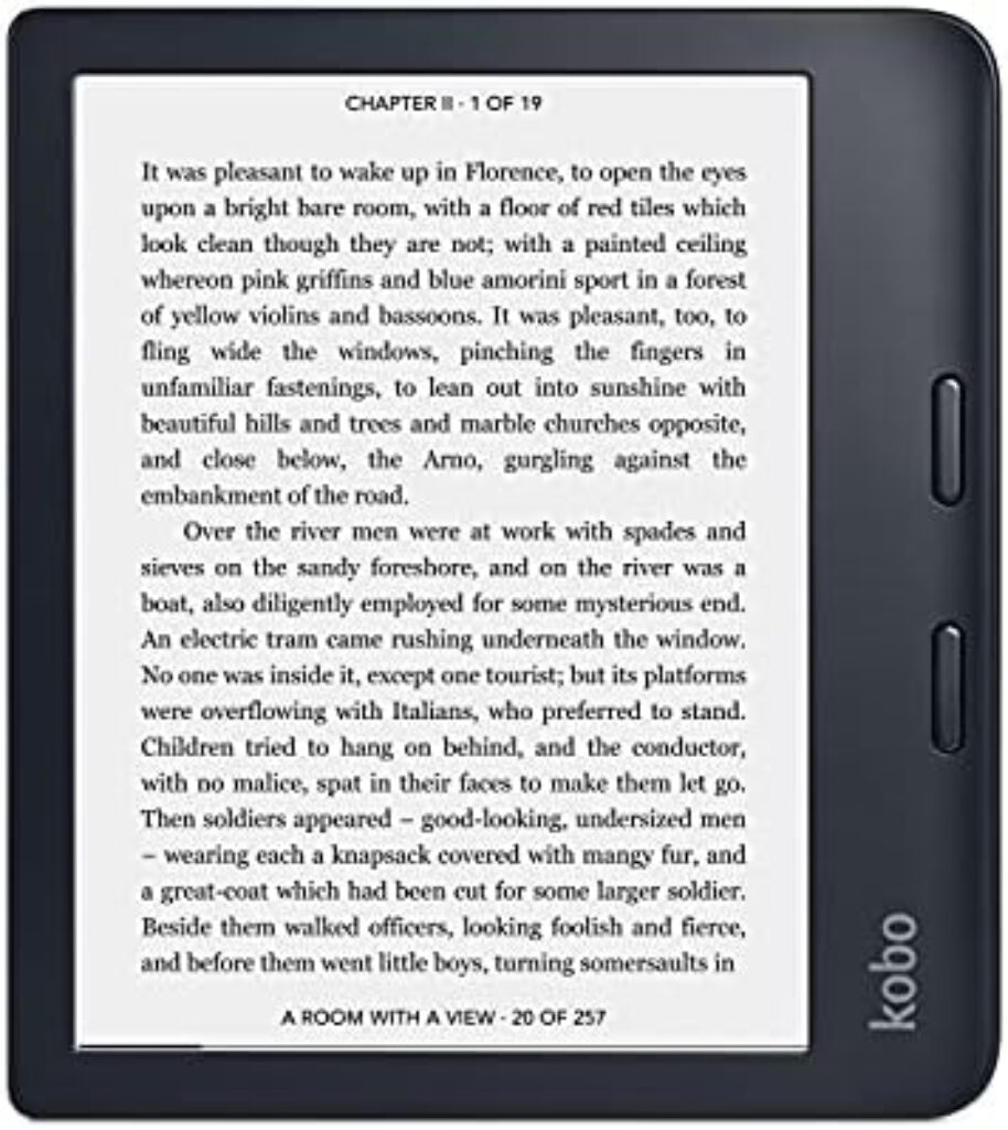 1712974085 51zgbR82 kL. AC Kobo Libra 2 | eReader | 7” Glare Free Touchscreen | Waterproof | Adjustable Brightness and Color Temperature | Blue Light Reduction | eBooks | WiFi | 32GB of Storage | Carta E Ink Technology | Black Edu Expertise Hub Tablets & E-Readers