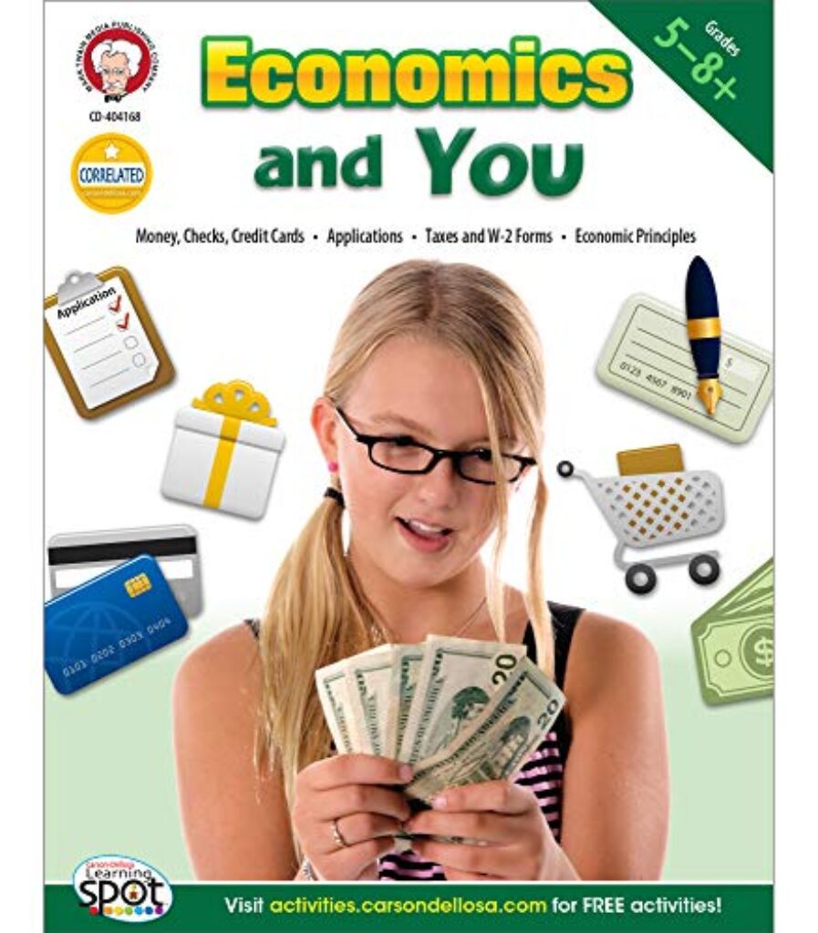 1713191461 51WtEpf1uzL Mark Twain Basic Economics Workbook, Grades 5-8 Financial Literacy Books, Money, Taxes, and Economic Principals With Math Practice, 5th Grade Workbooks and Up, Classroom or Homeschool Curriculum Edu Expertise Hub Economics