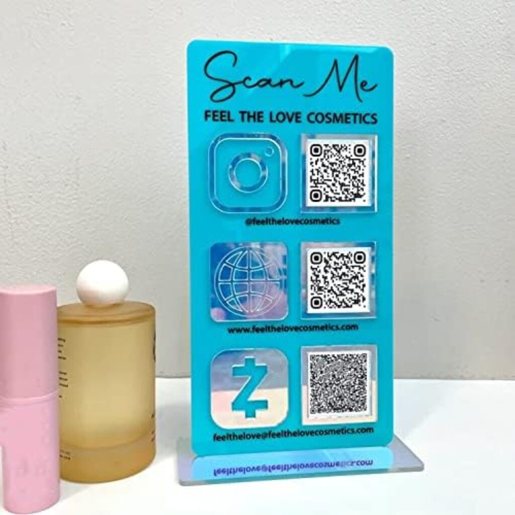 1713626460 51u b30w5mL. AC Custom 3D Multi QR Code Sign Social Media Sign Personalized Business Scan to Pay Payment Sign Venmo Instagram Facebook Cashapp Salon Beauty Hairdressers Beautician Signs (Clear) Edu Expertise Hub Social Media for Business