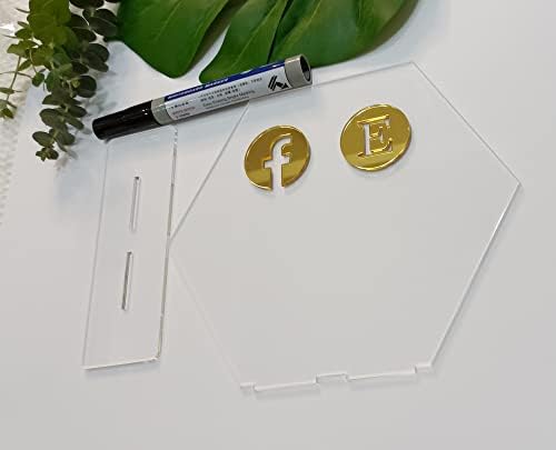 31c2a6IYJ3L. AC Set of 2 Acrylic Hexagon Blank Table Stand,DIY Geometric Blank Stand Sign for Social Media Business,Store,Party Deco (8'', Clear) Edu Expertise Hub Social Media for Business