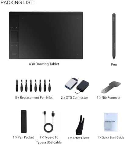 31mP5eKhACL. AC Graphics Drawing Tablet VEIKK A30, 4 Touch Keys 1 Touch Panel, Linux Support, 10x6 Inch Drawing Pad with 8192 Levels Battery-Free Pen Electronic Drawing Tablet for PC/Android/Mac OS/Windows Edu Expertise Hub Graphics & Design