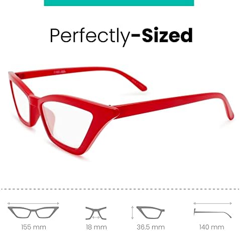 414RvHqq+0L. AC Red Funky Cat Eye Reading Glasses for Women to Look Stylish, Fashionable with High Vision - Comfortable for All Face Shape Womens Reading Glasses - Solid & Sturdy Readers - Reading Glasses 1.25 Edu Expertise Hub Tablets & E-Readers