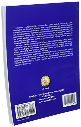 41XhaBmwoyL Mark Twain Forensic Investigations Workbook, Using Science to Solve High Crimes Middle School Books, Critical Thinking for Kids, DNA and Handwriting Analysis Labs, Classroom or Homeschool Curriculum Edu Expertise Hub eBay