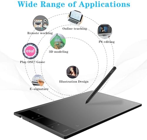 41hm7Ruv30L. AC Graphics Drawing Tablet VEIKK A30, 4 Touch Keys 1 Touch Panel, Linux Support, 10x6 Inch Drawing Pad with 8192 Levels Battery-Free Pen Electronic Drawing Tablet for PC/Android/Mac OS/Windows Edu Expertise Hub Graphics & Design