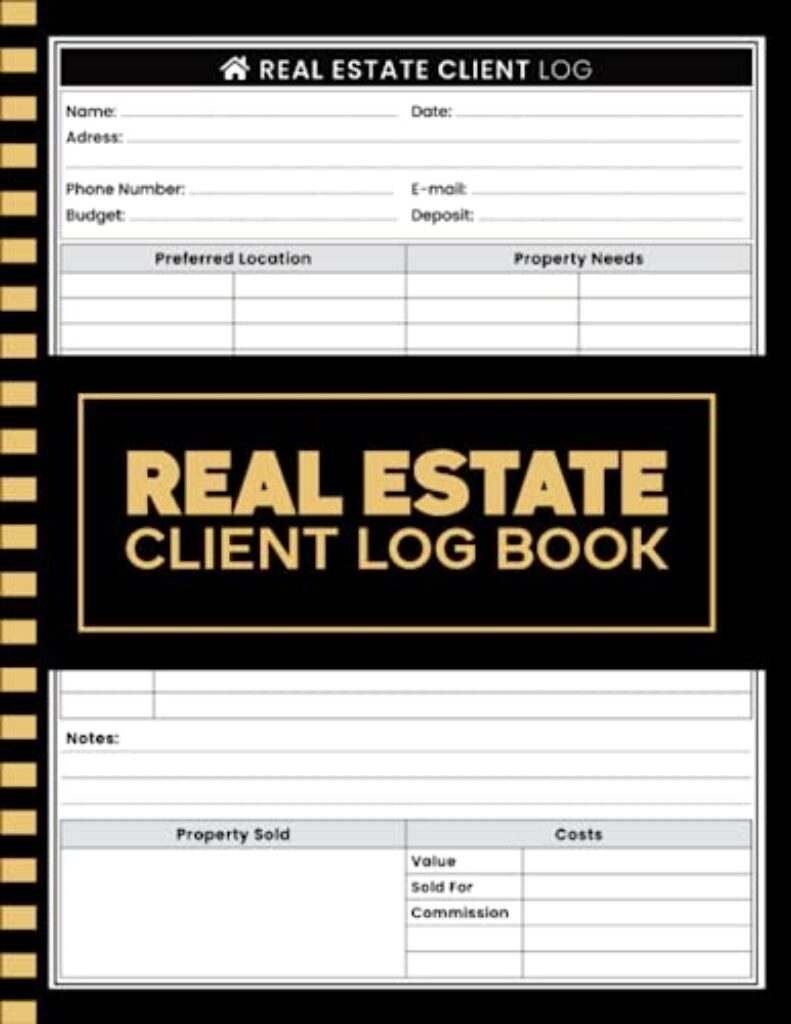 41jqVWCHL Real Estate Client Log Book: Real estate client portfolio management book, Quick and Easy Way to Record and Manage Client Names, Contact Information, Property Needs, and More Edu Expertise Hub Real Estate