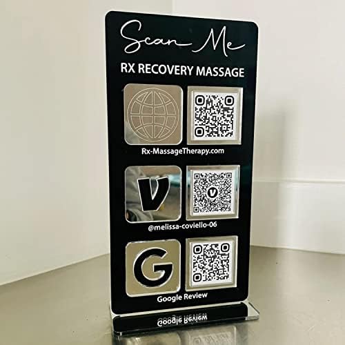 41qHbFXEkDL. AC Custom 3D Multi QR Code Sign Social Media Sign Personalized Business Scan to Pay Payment Sign Venmo Instagram Facebook Cashapp Salon Beauty Hairdressers Beautician Signs (Clear) Edu Expertise Hub Social Media for Business