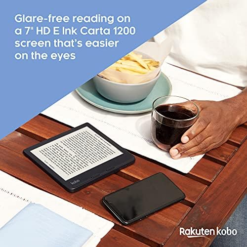 51 40wIcddL. AC Kobo Libra 2 | eReader | 7” Glare Free Touchscreen | Waterproof | Adjustable Brightness and Color Temperature | Blue Light Reduction | eBooks | WiFi | 32GB of Storage | Carta E Ink Technology | Black Edu Expertise Hub Tablets & E-Readers