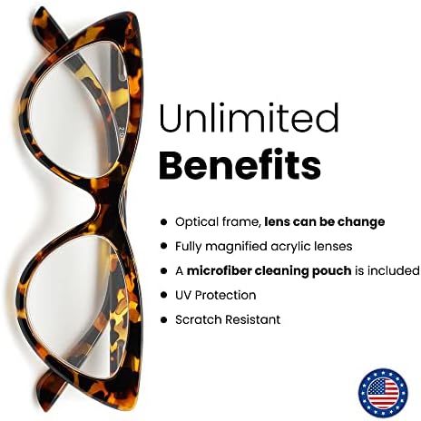 512XrwSbMpL. AC Tortoise Cat Eye Reading Glasses for Women to Look Stylish, Fashionable with High Vision - Comfortable Spring Hinges for All Face Shapes Womens Reading Glasses - Sturdy Readers - Reading Glasses 1.75 Edu Expertise Hub Tablets & E-Readers