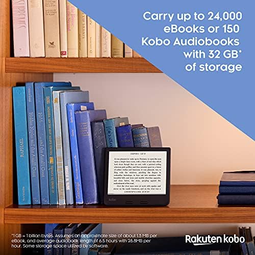 515JU2bSfCL. AC Kobo Libra 2 | eReader | 7” Glare Free Touchscreen | Waterproof | Adjustable Brightness and Color Temperature | Blue Light Reduction | eBooks | WiFi | 32GB of Storage | Carta E Ink Technology | Black Edu Expertise Hub Tablets & E-Readers