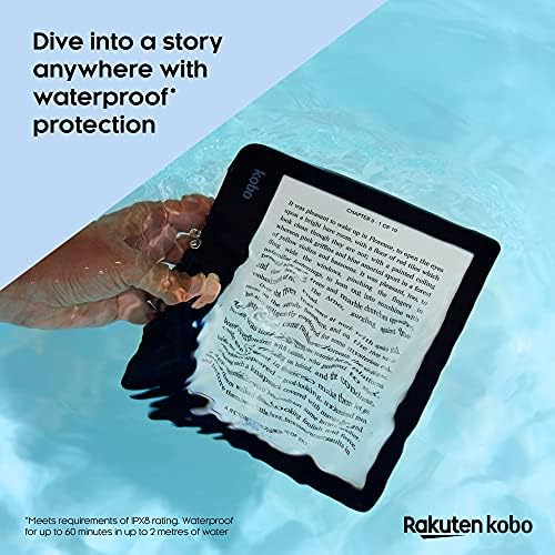 51SLKaETAkL. AC Kobo Libra 2 | eReader | 7” Glare Free Touchscreen | Waterproof | Adjustable Brightness and Color Temperature | Blue Light Reduction | eBooks | WiFi | 32GB of Storage | Carta E Ink Technology | Black Edu Expertise Hub Tablets & E-Readers