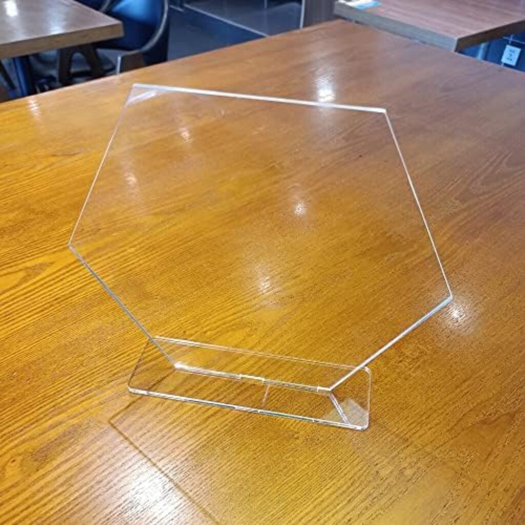 51iGP g1PL. AC Set of 2 Acrylic Hexagon Blank Table Stand,DIY Geometric Blank Stand Sign for Social Media Business,Store,Party Deco (8'', Clear) Edu Expertise Hub Social Media for Business