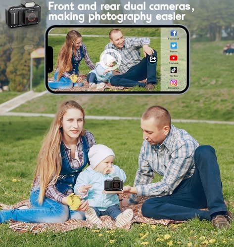 51mv3hWe6yL. AC Digital Camera for Photography 48MP - 4K Vlogging Video Cameras with 2.8" Screen - Compact and Portable for Kids Teens Beginners - 18X Zoom Point & Shoot Camara - Include 32G Sd Card - Black Edu Expertise Hub Digital Audio Video & Photography