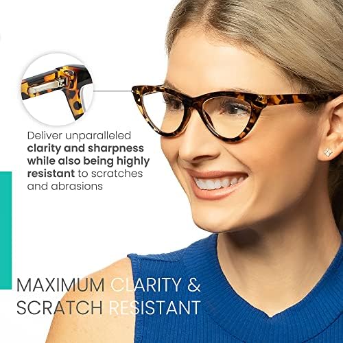 51s4DlDLvZL. AC Tortoise Cat Eye Reading Glasses for Women to Look Stylish, Fashionable with High Vision - Comfortable Spring Hinges for All Face Shapes Womens Reading Glasses - Sturdy Readers - Reading Glasses 1.75 Edu Expertise Hub Tablets & E-Readers