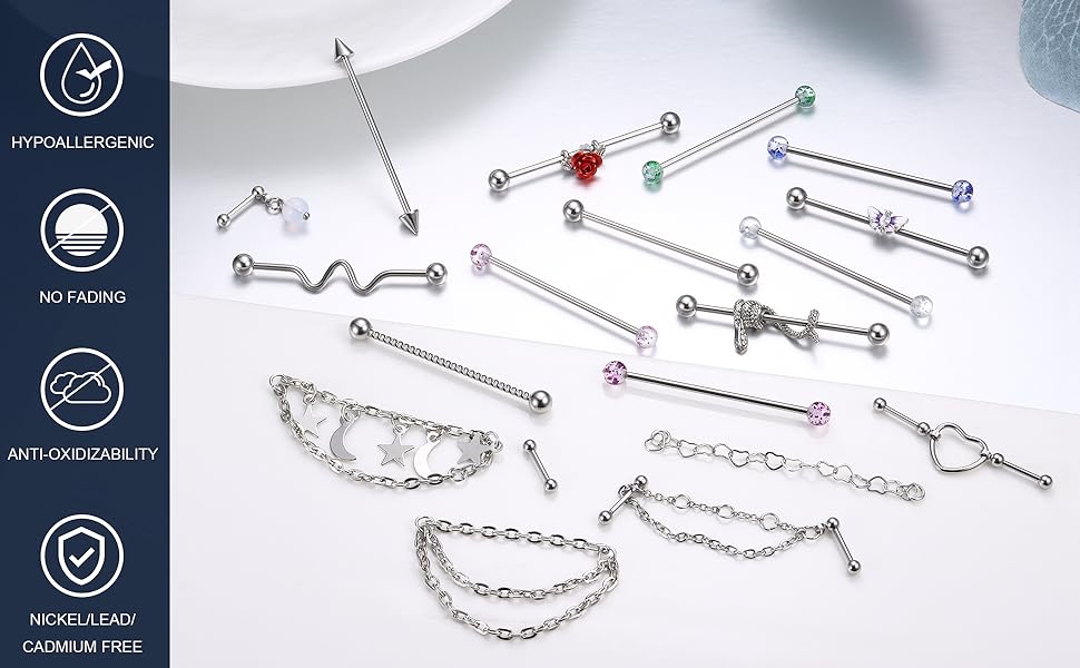 industrial piercing jewelry