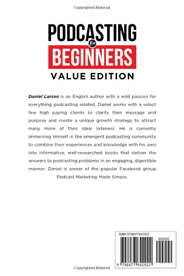 51l1qZEC1TL Podcasting for Beginners Value Edition: How to Start and Get Your First Thousand Downloads, Featuring Podcasting Made Simple + Podcast Marketing Edu Expertise Hub Podcasts & Webcasts