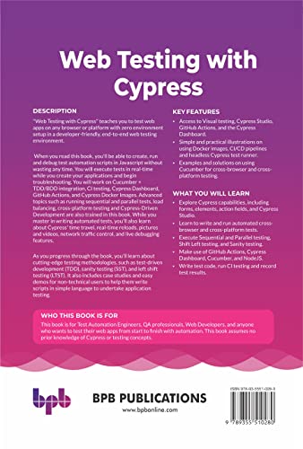 41JjDX0 BNL Web Testing with Cypress: Run End-to-End tests, Integration tests, Unit tests across web apps, browsers and cross-platforms (English Edition) Edu Expertise Hub Web Browsers