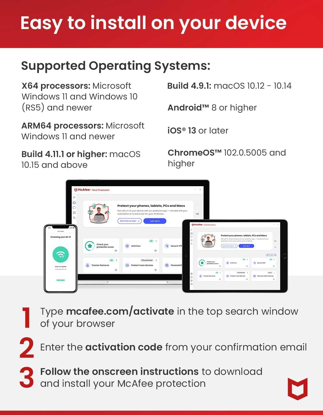 61oSPZgY77L. AC SL1427 McAfee Total Protection 2024 | 5 Devices | 15 Month Subscription | Cybersecurity software includes Antivirus, Secure VPN, Password Manager, Dark Web Monitoring | Amazon Exclusive | Download Edu Expertise Hub Software