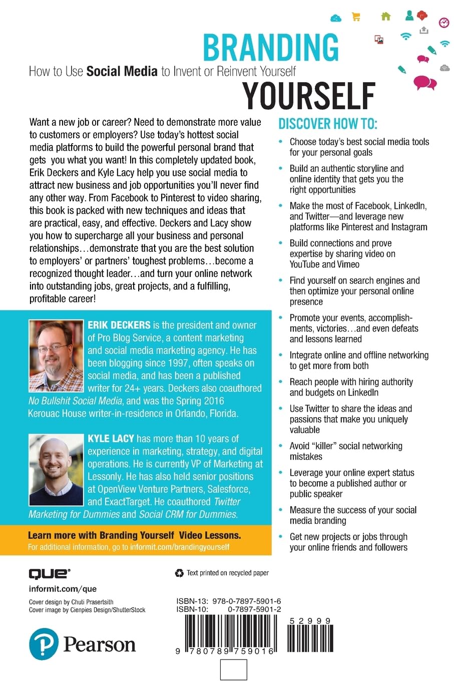 7179JLd8uVL. SL1360 Branding Yourself: How to Use Social Media to Invent or Reinvent Yourself (Que Biz-Tech) Edu Expertise Hub Social Media Marketing