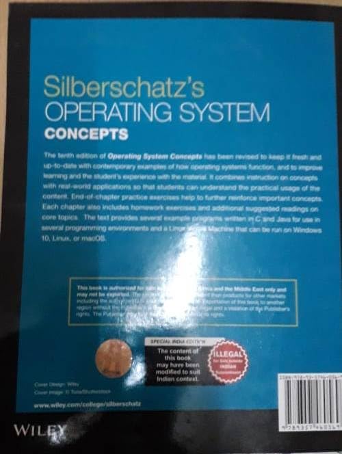 51tHET1Qv5L Silberschatzs Operating System Concepts 10Ed Global Edition (Pb 2023) Edu Expertise Hub Operating systems