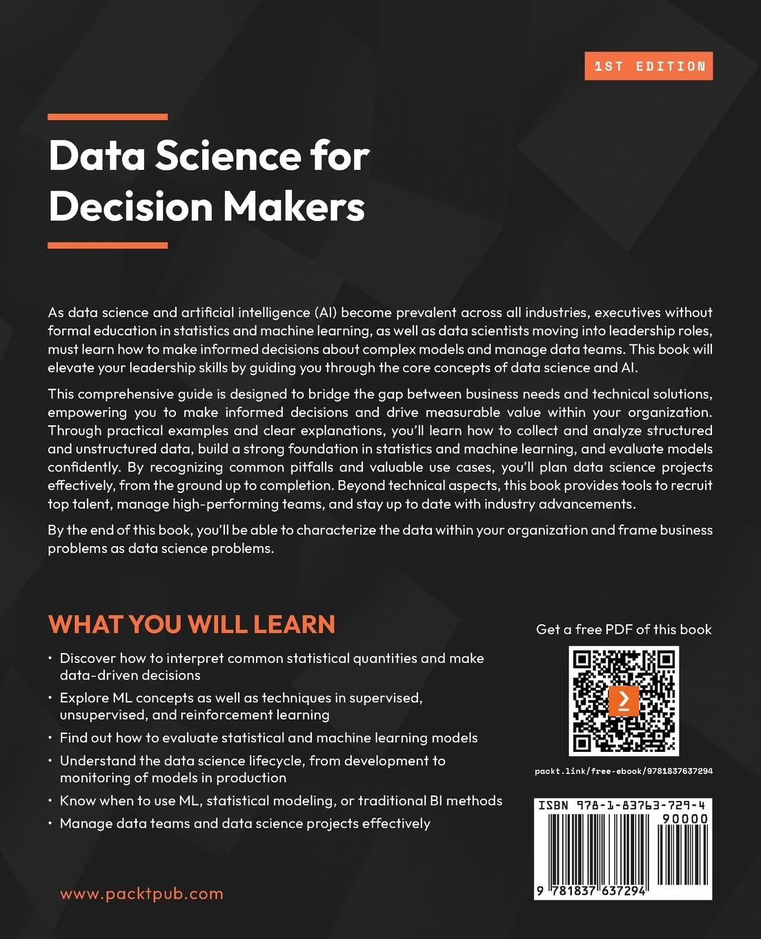 717MfUYGWML. SL1360 Data Science for Decision Makers: Enhance your leadership skills with data science and AI expertise Edu Expertise Hub data science