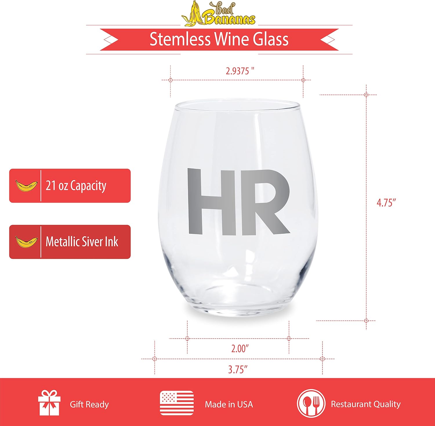 71I9O25jKtL. AC SL1500 Bad Bananas Human Resources Gifts 21 oz Stemless Wine Glass HR Gifts for Professionals and Women Edu Expertise Hub Human Resources