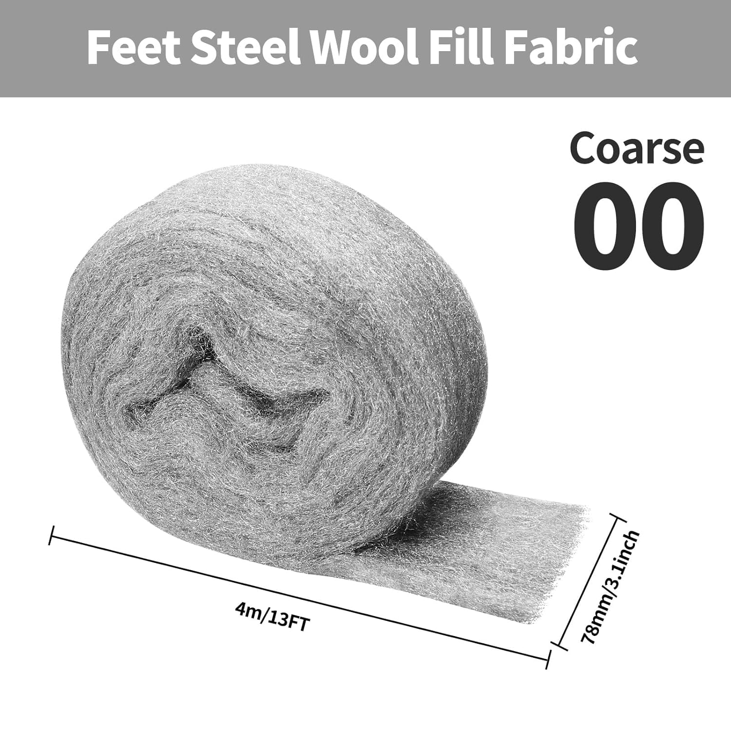 71cflpsGCQL. SL1500 Steel Wool for Mice Control,4 Pack of 3.1"x13 Ft #00 Steel Wool,Gap Filler for House & Garage,Keep Mice Away from Holes,Siding,Pipeline,Vents in Garden,House,Hardware DIY Kit Edu Expertise Hub Hardware & DIY