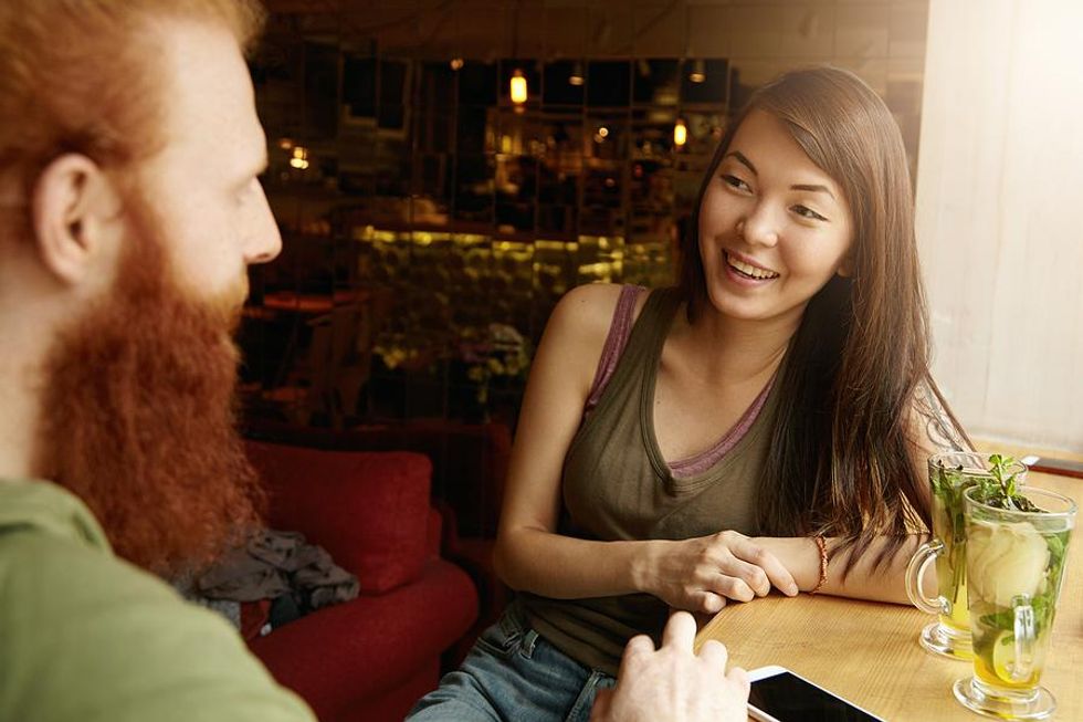 Woman on a date with an unemployed man