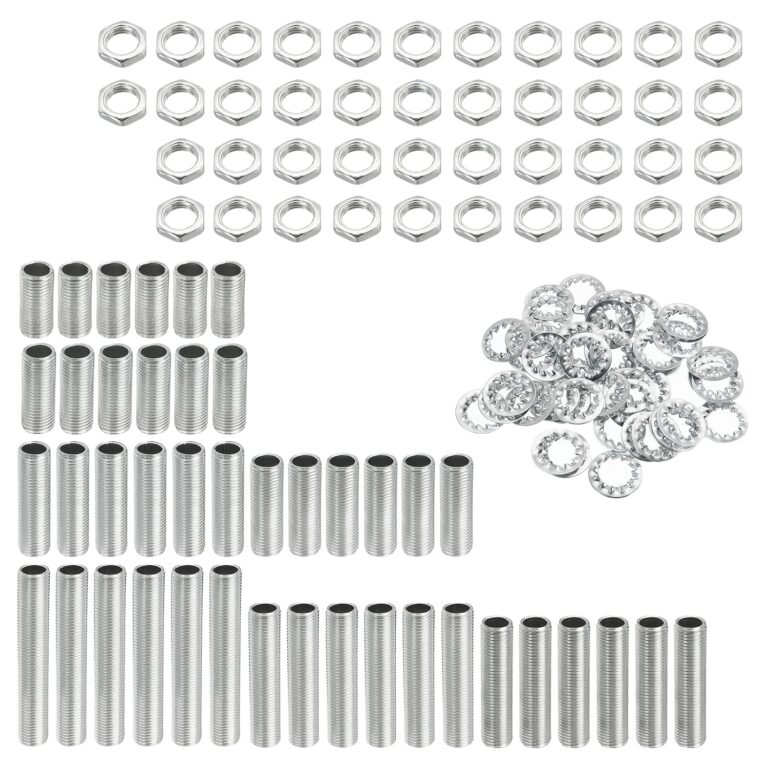 1727773298 81U5r9gSZmL. SL1500 MECCANIXITY Lamp Pipe Kit with Lock Nuts Teeth Washers 1/8IP Thread Fasteners Assortment for Chandelier Ceiling Light Repair Assembly DIY Hardware, Pack of 126 Edu Expertise Hub Hardware & DIY