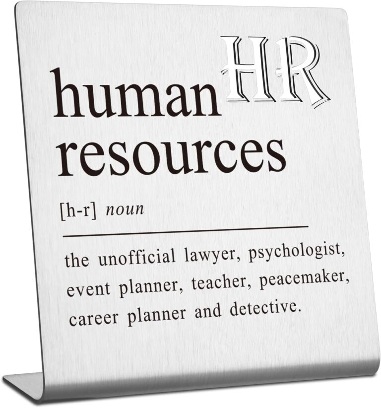 1728171318 71b6lvEHGQL. AC SL1500 CINRLLA HR Gifts Funny Office Desk Decor Gifts for Women Men Coworker, Human Resources Definition Home Office Desk Shelf Decorative Sign, DSC11 Edu Expertise Hub Human Resources