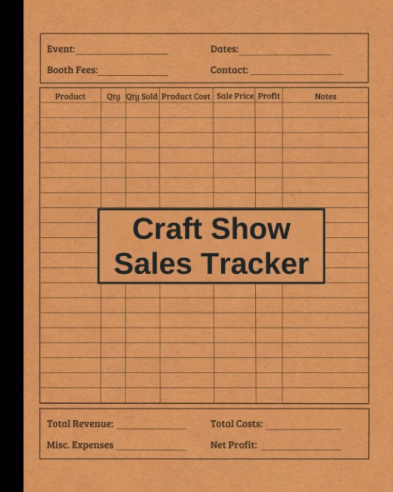 1729074397 61H53YuvRYL. SL1250 Craft Show Sales Tracker: Vendor event supplies | Flea market logbook | Handmade booth products Edu Expertise Hub Marketing & Sales