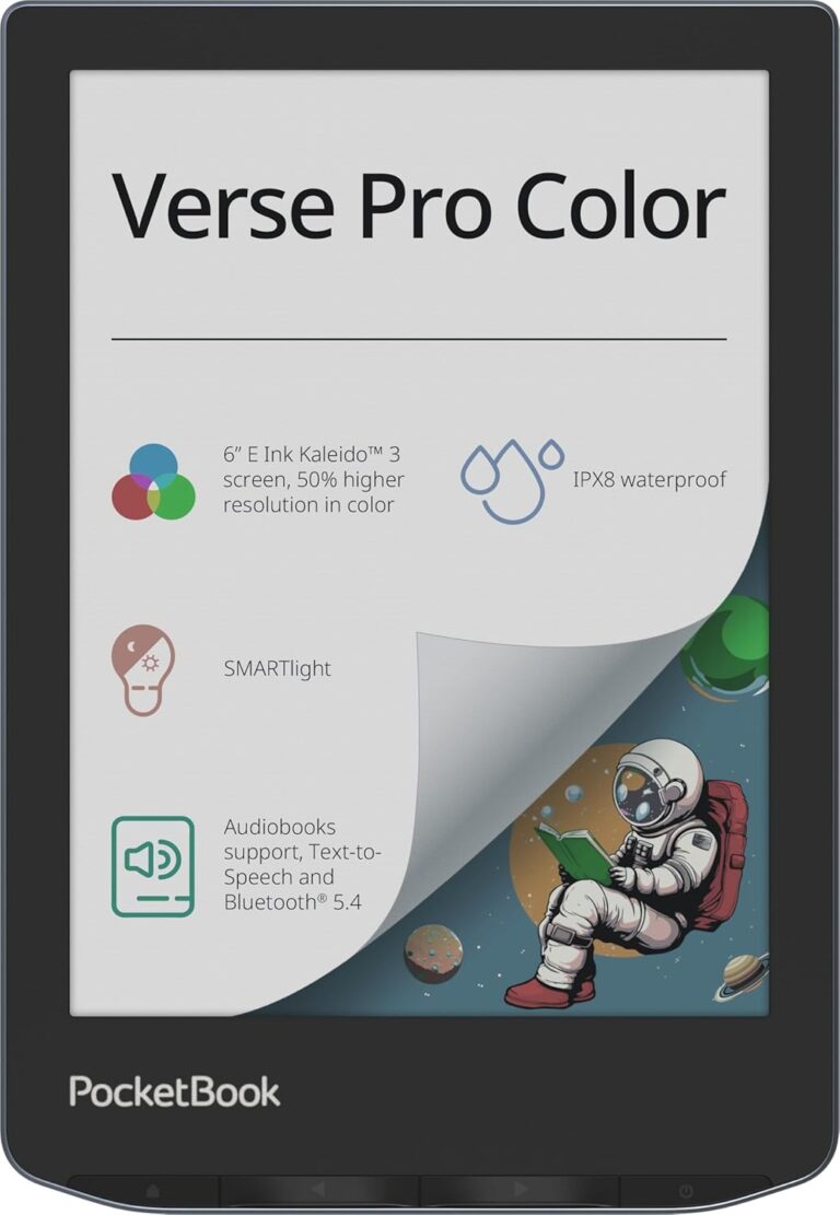 1729146161 71LWlNkAqcL. AC SL1500 PocketBook Verse Pro Color | Super Thin and Compact 6" e-Reader | Color Screen E Ink Kaleido™ 3 – Eye-Safe and Glare-Free | Text-to-Speech & Bluetooth | Audiobooks | SMARTlight | IPX8 Waterproof Edu Expertise Hub Tablets & E-Readers