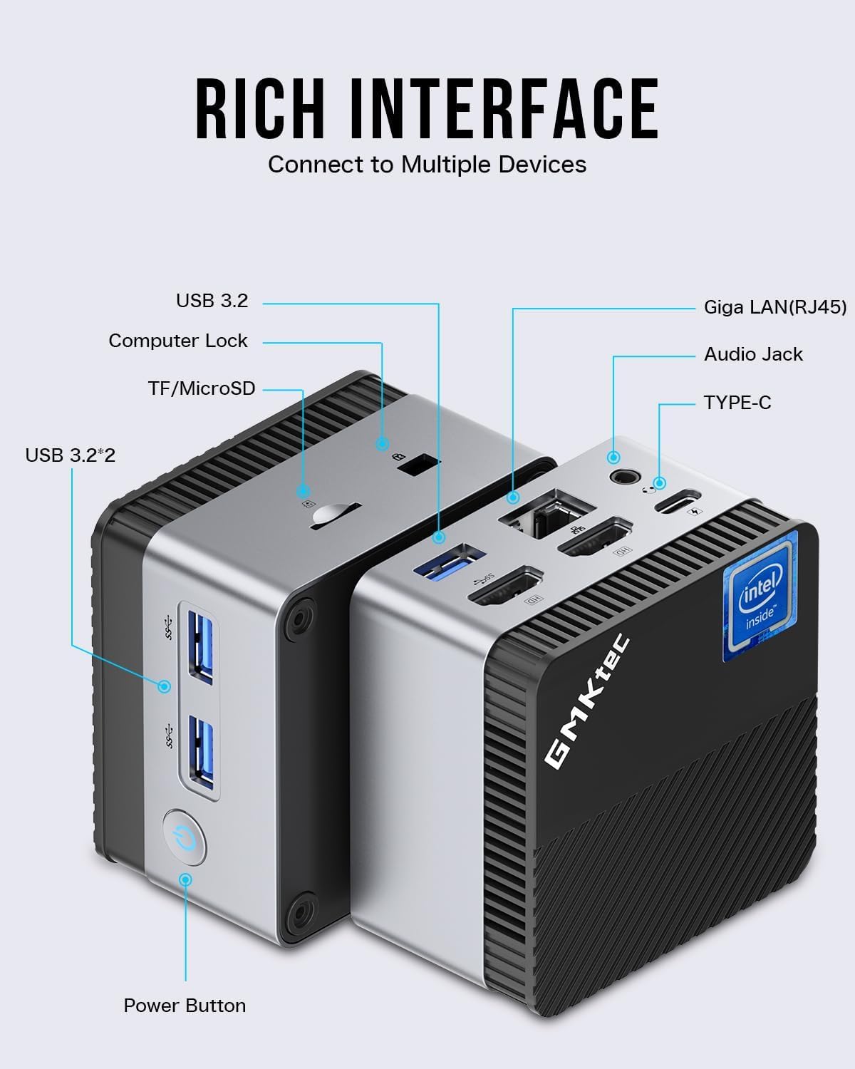 61VYIsknYLL. AC SL1500 GMKtec Mini PC Preinstalled Windows 11 Pro Intel N5105, 8GB RAM 128GB Hard Drive Desktop Mini Computer, Micro Computer with Dual HDMI 4K, Dual DDR4, Dual WiFi, RJ45 Ethernet, BT4.2 & Cooling Fans Edu Expertise Hub Web Development & Design laptops desktops