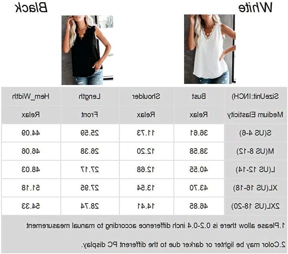 61eSRz7iFYL. AC SL1005 BLENCOT Women Lace Trim Tank Tops V Neck Fashion Casual Sleeveless Blouse Vest Shirts Edu Expertise Hub Women & Business