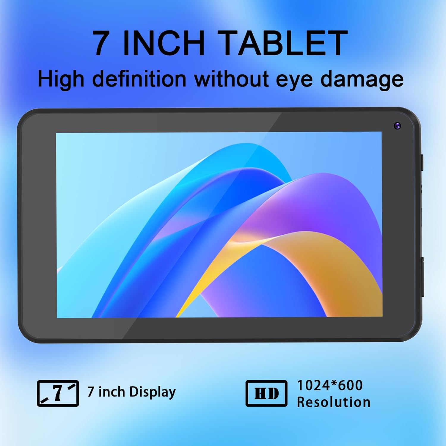 61pIptzSfaL. AC SL1500 Android 12 Tablet 7 inch Tablets, 4GB RAM 32GB Storage 512GB Expand Quad-Core Processor Tablet PC, 1024 x 600 IPS HD Touch Screen, 2MP+5MP Dual Camera, 3000mAh Battery, WiIFi6, Bluetooth, GMS, Black Edu Expertise Hub Tablets & E-Readers