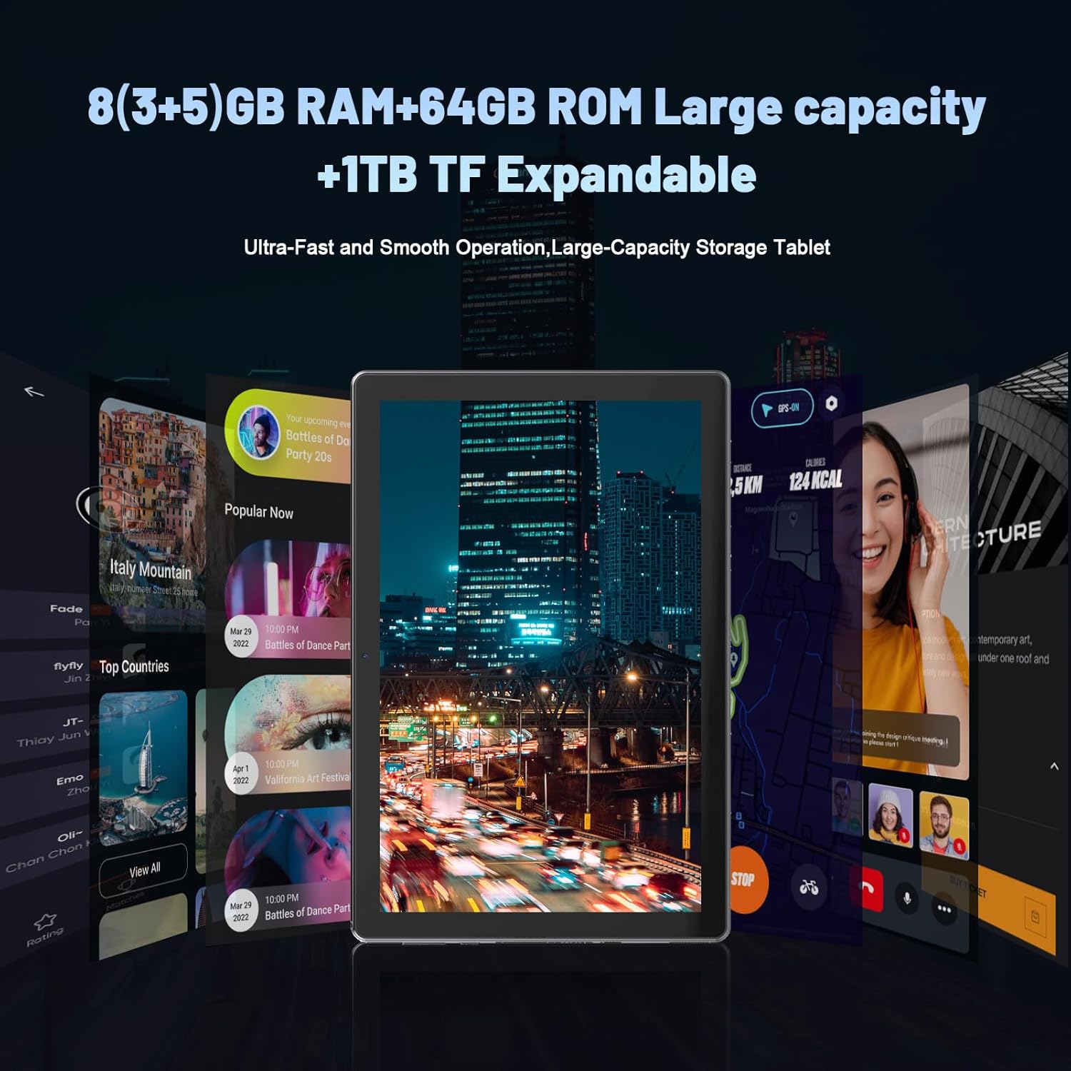 710M+q1olNL. AC SL1500 Latest 2024 Android Tablet, 10.1 inch Tablets with 1280 * 800 IPS HD Touchscreen, Octa-Core Processor, 8GB RAM 64GB ROM, 1TB TF Card Expandable, Widevine L1, Face ID, Wi-Fi 6, Fast Charging Edu Expertise Hub Tablets & E-Readers