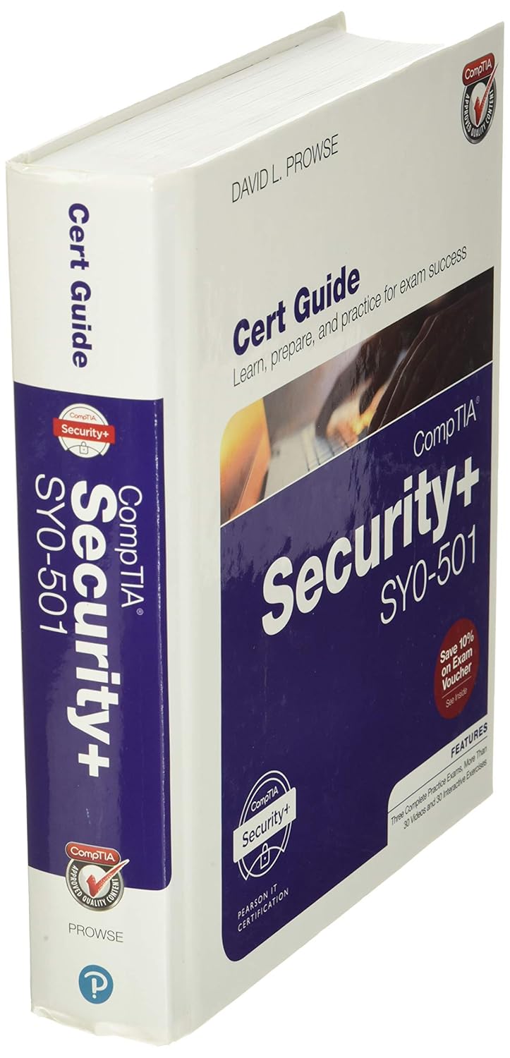 71JoU0NmpIL. SL1500 CompTIA Security+ SY0-501 Cert Guide (Certification Guide) Edu Expertise Hub IT Certification