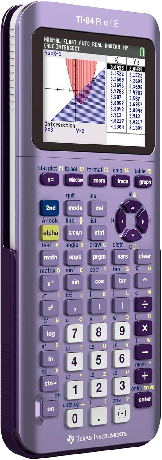 71LnmWoL5wL. AC SL1500 TI-84 Plus CE Python Enhanced Graphing plus Software, Iris/Purple Edu Expertise Hub Software