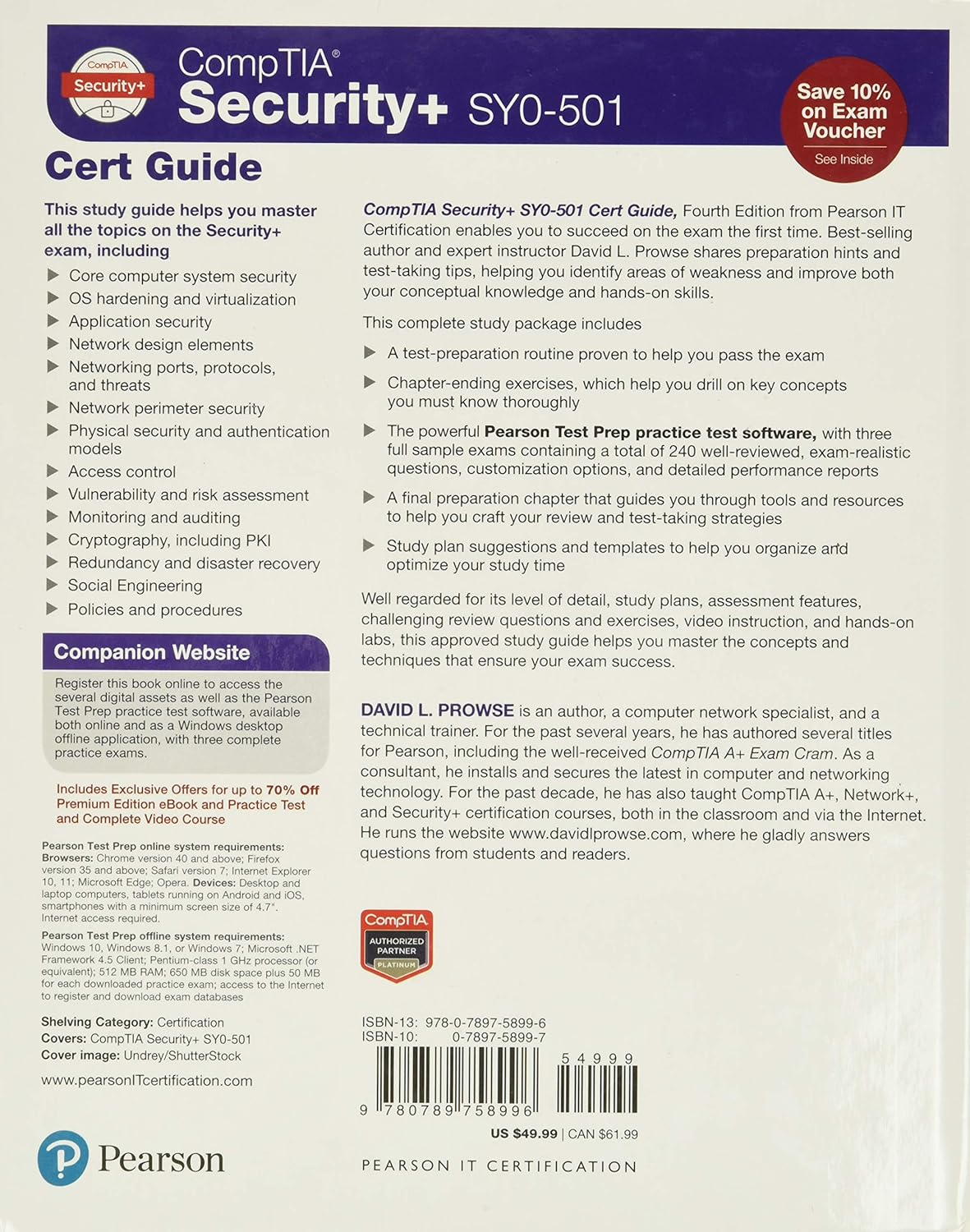 91YKXvoEP+L. SL1500 CompTIA Security+ SY0-501 Cert Guide (Certification Guide) Edu Expertise Hub IT Certification