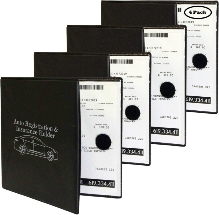 1730952484 71 slhCldhL. AC SL1500 W4W, Auto Registration Insurance & ID Card Holder - 4 PACK - Perfect for any Car, Truck, Motorcycle, Trailer or Boat - Strong Velcro Closure, Men & Women Edu Expertise Hub Insurance