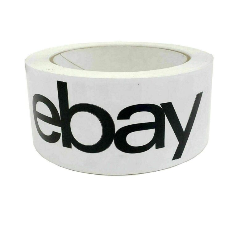 1732976046 616wkA7ErGL. SL1500 Official Ebay Black White Printed Packaging Shipping Tape 2 x 75 Yards 2-mil Thickness for Moving, Shipping and Packing 6 Rolls Edu Expertise Hub eBay