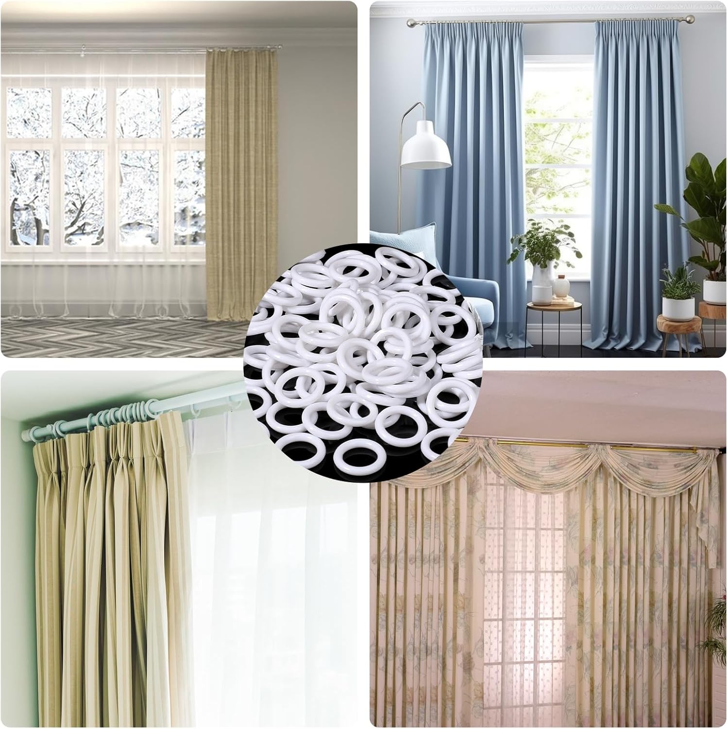 71+lqYZ3DQL. AC SL1500 100Pieces Roman Blind Curtain Rings, O-Rings Plastic Rings for Roman Shades, White Plastic Curtain Rod Rings Plastic Rings for Crafts Cafe Curtain Rings DIY Roman Shade Kit Roman Shade Hardware Edu Expertise Hub Hardware & DIY