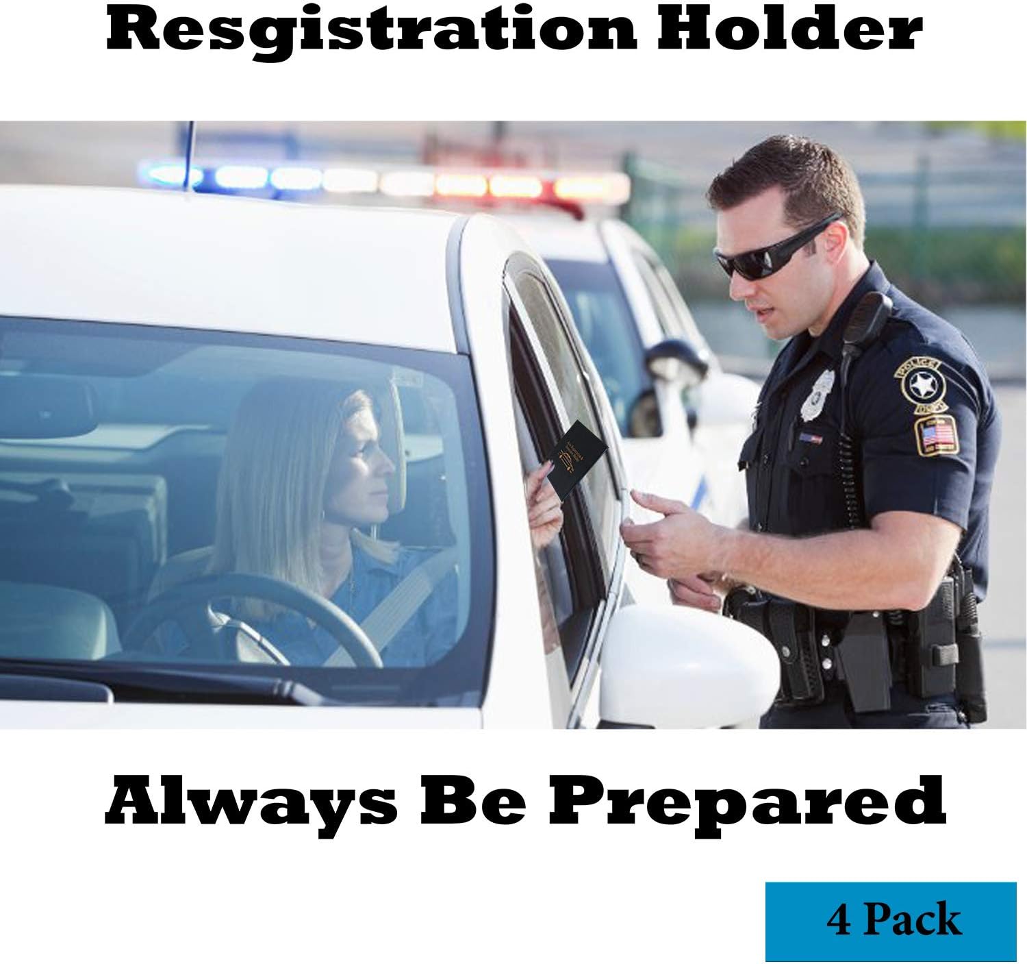 W4W, Auto Registration Insurance & ID Card Holder - 4 PACK - Perfect for any Car, Truck, Motorcycle, Trailer or Boat - Strong Velcro Closure, Men & Women Edu Expertise Hub Insurance