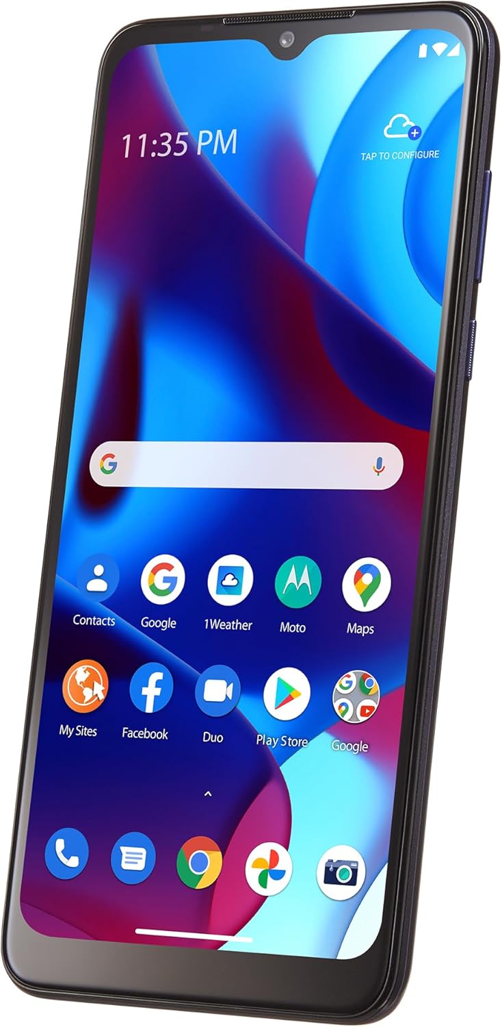 71zvfLXiSNL. AC SL1500 Simple Mobile | Motorola Moto g Pure | Locked | 32GB | 4000 mAh Battery | 13 MP Dual Camera System | 6.5" Max Vision HD+ Display | Blue Edu Expertise Hub Mobile phones